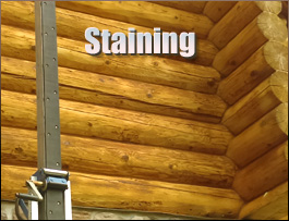  Statesville, North Carolina Log Home Staining